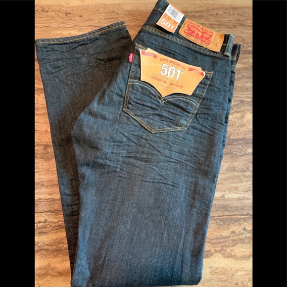 LEVIS 501 straight leg button fly black jean 32/32 - Picture 7 of 8